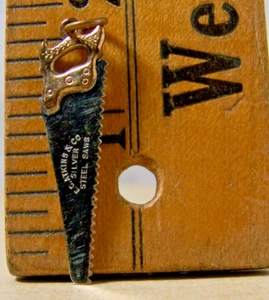 E.C. Atkins & Co. SAW Silver & Steel Advertising Miniature Saw Charms - Picture 1 of 5