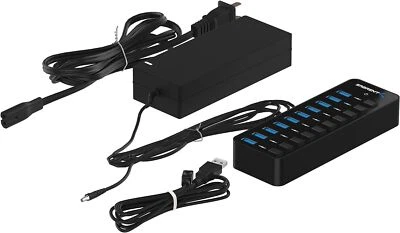 Sabrent HB-BU10 10 Ports USB 3.0 HUB w Individual Switches & LEDS PC Windows MAC - Image 1 of 4