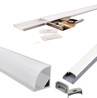 PROFILO ALLUMINIO per striscia strip led PIATTO ANGOLARE FLESSIBILE 0,5-1-2 Mt - Immagine 1 di 4