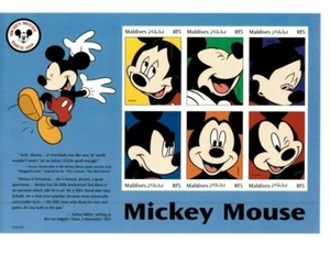 Maldive 1999 - Disney IMPERF - Minnie - Topolino - margherita - Foglio blu & S/S nuovo nuovo di zecca - Foto 1 di 2