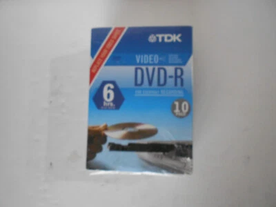 TDK DVD-R 10-Pack Video Recording Discs w/Clear Tall Cases - NEW IN BOX FreeShip - Image 1 of 3