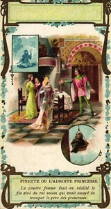 Märchen, FINETTE OU L'ADROITE PRINCESSE, franz. Mini-AK, 13x7 cm - Picture 1 of 2