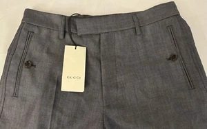 NWT Gucci Panama Wool Mohair Birdseye Buttoned Pockets Bermuda Shorts 44EU/28US - Picture 1 of 16