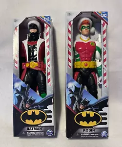 Spin Master DC Batman and Robin Christmas Holiday Edition 12" Figures 2024 NIB - Picture 1 of 8