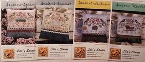 LILA’S STUDIO COMPLETE 4 SEASONS SPRING SUMMER AUTUMN WONTER CROSS STITCH CHART - Picture 1 of 9