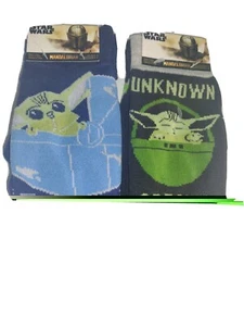 Disney Star Wars Mandalorian Crew-Socken (4) Paar Baby Yoda Herren Größe 6-12 Neu mit Etikett - Bild 1 von 8