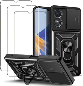 For Honor 90 5G Case Slim Ring Armor Shockproof Stand Phone Cover + Screen Glass - Picture 1 of 16