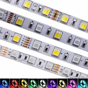 RGB CCT LED Strip Waterproof DC12V 24V CCT RGBW RGBWW string light SMD 5050 1/5m - Picture 1 of 39