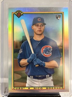 2020 Bowman Chrome 1990 REFRACTOR Nico Hoerner RC #90B-NH CHICAGO CUBS - Image 1 of 2