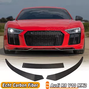 Se adapta a Audi R8 16-18 carbono labio delantero alerón labio delantero juego - Imagen 1 de 10
