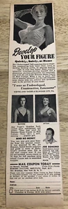 1940s Joe Bonomo Bust Home Course - Develop Your Figure - Vintage Print Ad - Bild 1 von 1