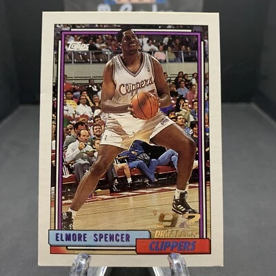 1992-93 Topps Elmore Spencer #300 Rookie RC Los Angeles Clippers - Image 1 of 2