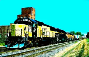 SLIDE ORIGINALE KODACHROME C&NW SD-60 #8025 KANSAS CITY, MO 12 SETTEMBRE 1996 - Foto 1 di 1