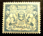 Danzig-1923-Sg131-20000 Pale Blue-Mh Good Gum