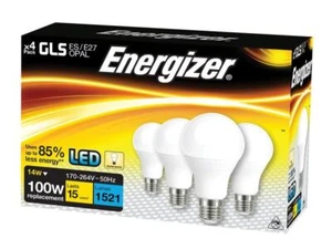 Energizer LED ES (E27) Opal GLS Non-Dimmable Bulb Warm White 1521lm 12.5W Pack 4 - Picture 1 of 1