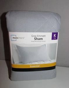 Almohada decorativa 'Gray Emmett' tamaño king falsa (20x36") NUEVA SIN ABRIR - Imagen 1 de 3