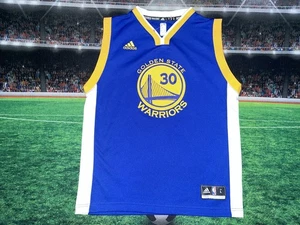 Camiseta deportiva juvenil Adidas Golden State Warriors Stephen Curry #30 talla grande 14/16 usada - Imagen 1 de 12