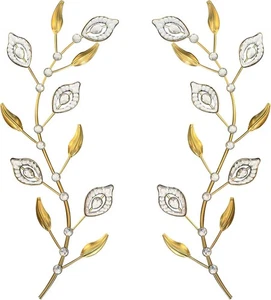 sxnzequnze Bling Decorazione Foglia Metallo Casa Moderno Minimalista Oro  - Foto 1 di 6