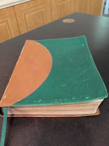 The Wesley Study Bible NRSV Abingdon 2009 Green And Brown Faux Leather Worn In - Picture 1 of 12