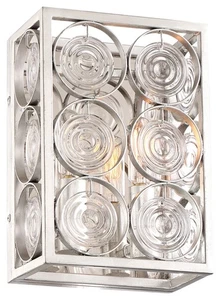 Minka Lavery 4662 Culture Chic 2 Light 9-3/4" Tall Wall Sconce - Silver - Picture 1 of 2