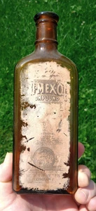 Rawleighs Ru-Mex-ol Label Illinois Druggist Medicine Glass Bottle Antique Old - Picture 1 of 5