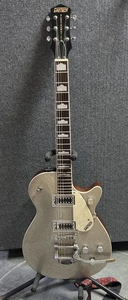 Gretsch Electromatic Jet Electric Guitar - Silver Sparkle Mahogany Carrying Case - Picture 1 of 7