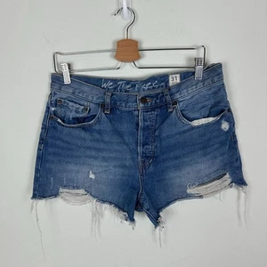 Free People Sofia Short 31 Denim Boho Western ausgefranster Saum Sommer Freizeit Alltag - Bild 1 von 9
