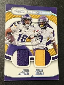 Materiales tándem Panini Absolute Team 2024 Justin Jefferson, Jordan Addison/49 - Imagen 1 de 3