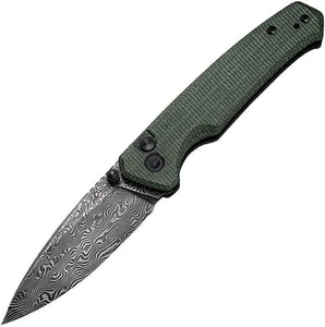 Navaja de Bolsillo Civi Altus Damasco Hoja de Acero Verde Mango Micarta - C20076-DS1 - Imagen 1 de 6