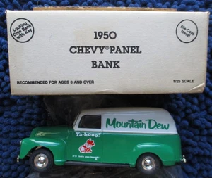 1990 Ertl 1950 Chevy Panel Bank Maßstab 1:25 / Ya-Hoo Mountain Dew #7670 / NEU - Bild 1 von 8