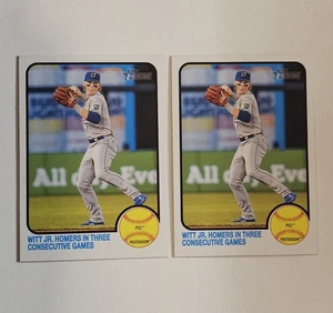 2- Bobby Witt Jr. 2022 Topps Heritage Minor League Prospect RC ✨️Ships Next Day - Picture 1 of 2