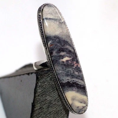 Porcelain Jasper 925 Silver Plated Ring US 6 Independence Day Gifts JW - Image 1 of 3