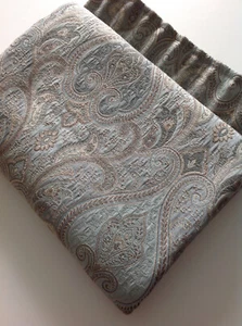 DUNELM Curtains "Novello" 62" W x 72" L Embroidered Paisley Thick Heavy Tapestry - Picture 1 of 7