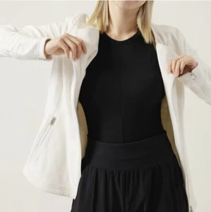 NWT Orig $129!!! Athleta Moto Jacket X-Small Size Magnolia White Color - Picture 1 of 7