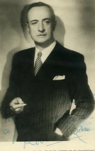 France Music Hall Artist Robert Pranier? Autograph Old Photo 1940's - Imagen 1 de 3