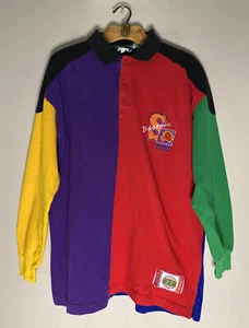Vintage 90s In The Paint Phoenix Suns Color Block NBA Polo Shirt Size LARGE - Bild 1 von 11