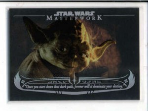 YODA TOPPS STAR WARS MASTERWORK #WY-3 WISDOM OF YODA PARALLEL #113/299 BA3684