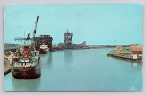 Harbor Entrance Coal Dock Lorain Ohio Postcard - Picture 1 of 2