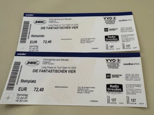 2x Konzert Tickets 2025 Die Fantastischen Vier Filmnächte am Elbufer - Bild 1 von 1