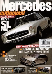 Mercedes Enthusiast (UK) Perfekte Pagode Mai 2005 #43 *NEU* W113 Pagode Special - Bild 1 von 1