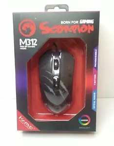 7 Button Programmable RGB USB Wired Gaming Mouse/4800 DPI/Optical/PC/Black/M312 - Picture 1 of 7