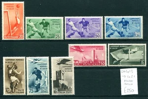 (I002) ITALIEN - WM FUSSBALL SET 1934 POSTFRISCH SG 413 - 421 Porto + Luft - Bild 1 von 1