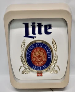 Vintage Bar: Bier - gebrauchtes Miller Lite Leuchtschild - Bild 1 von 7