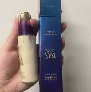 Tarte Rainforest of the Sea Water Foundation 30ml NIB Porcelain Light Beige - Picture 1 of 5