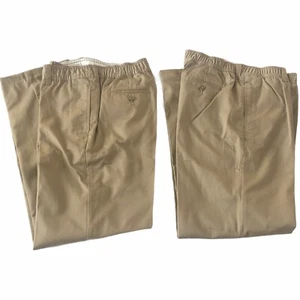Lands End Boys Size 20 15-16 YRS Ins 28.5” Elastic Waist Chino Pants LOT #LE3J - Picture 1 of 9