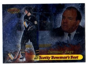 1X JAROMIR JAGR 1998 99 Bowmans Best #SB6 Scotty Bowmans Best Insert Penguins