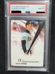 2013 BBM Rookie Edition Shohei Ohtani #42 Batting variation PSA 8 RC - Picture 1 of 2