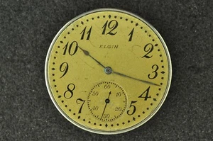 VINTAGE 12 SIZE GRADE 384 ELGIN O.F. TASCHENUHRWERK - LÄUFT NICHT - Bild 1 von 2