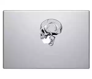 Human Skull Biting Apple Logo Sticker For Macbook Pro Air 13" 15" 17" Laptop - Picture 1 of 2