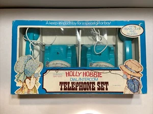 Vintage Holly Hobbie batteriebetriebenes Telefon Set KABEL FEHLT LESEN - Bild 1 von 11